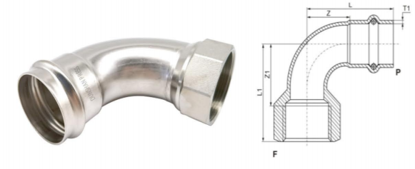 elbow with female threaded end